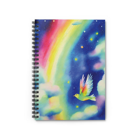 Skyward Spectrum - Watercolor Rainbow Notebook